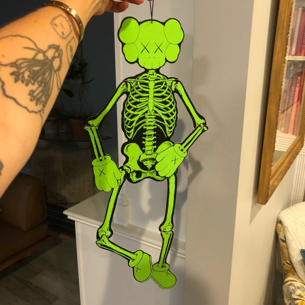 Kaws x OriginalFake 2007 Halloween skeleton art